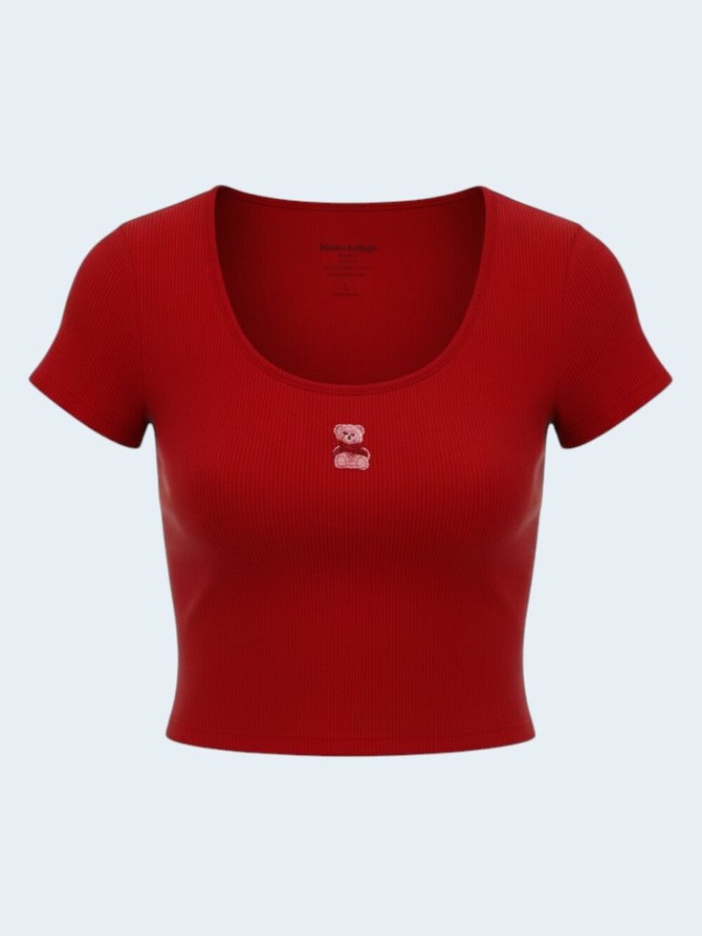 Sugarboo Sleep Red Teddy Graphic‎ Crop Top